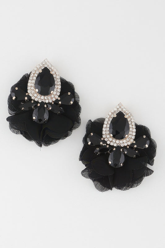 Teardrop Petal Drop Earrings