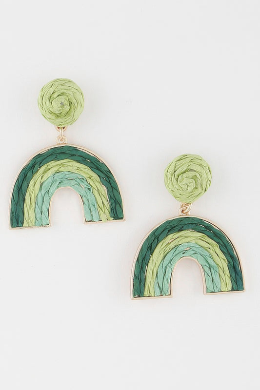 Triple Twisted Rainbow Earrings