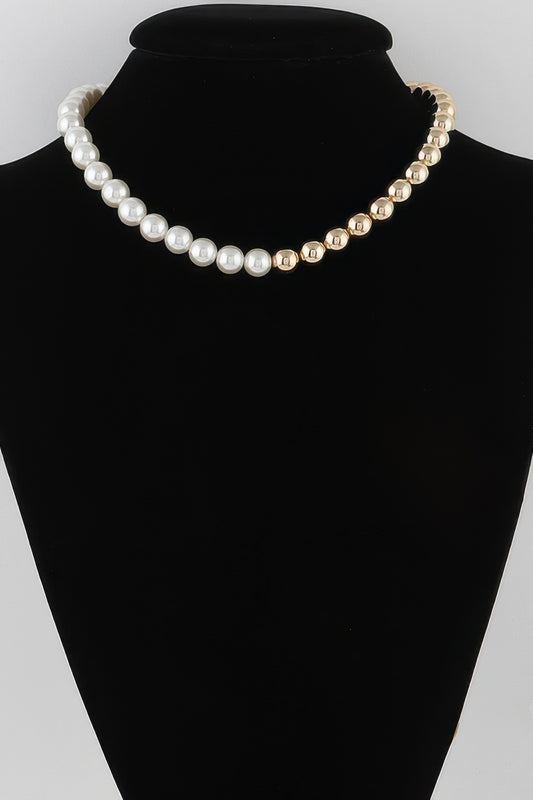 Two Toned Beaded Necklace