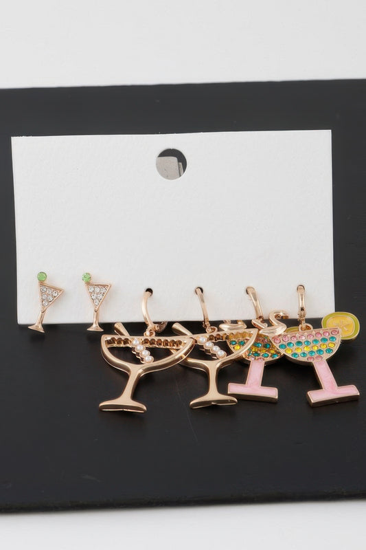 Multi Cocktail Earrings Set