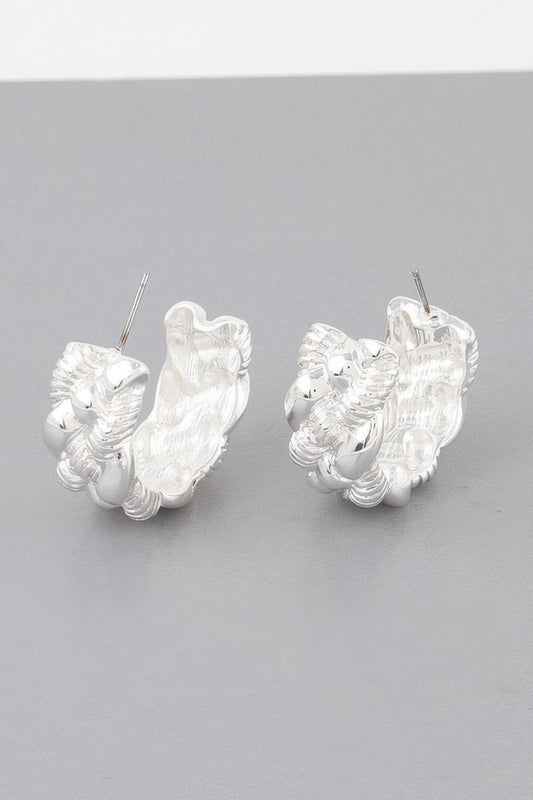 Braided Twist Hoop Earrings