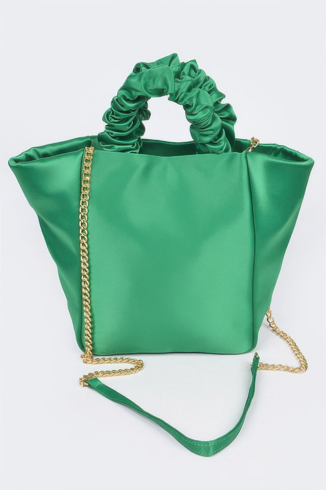 Satin Tote Bag W/chain