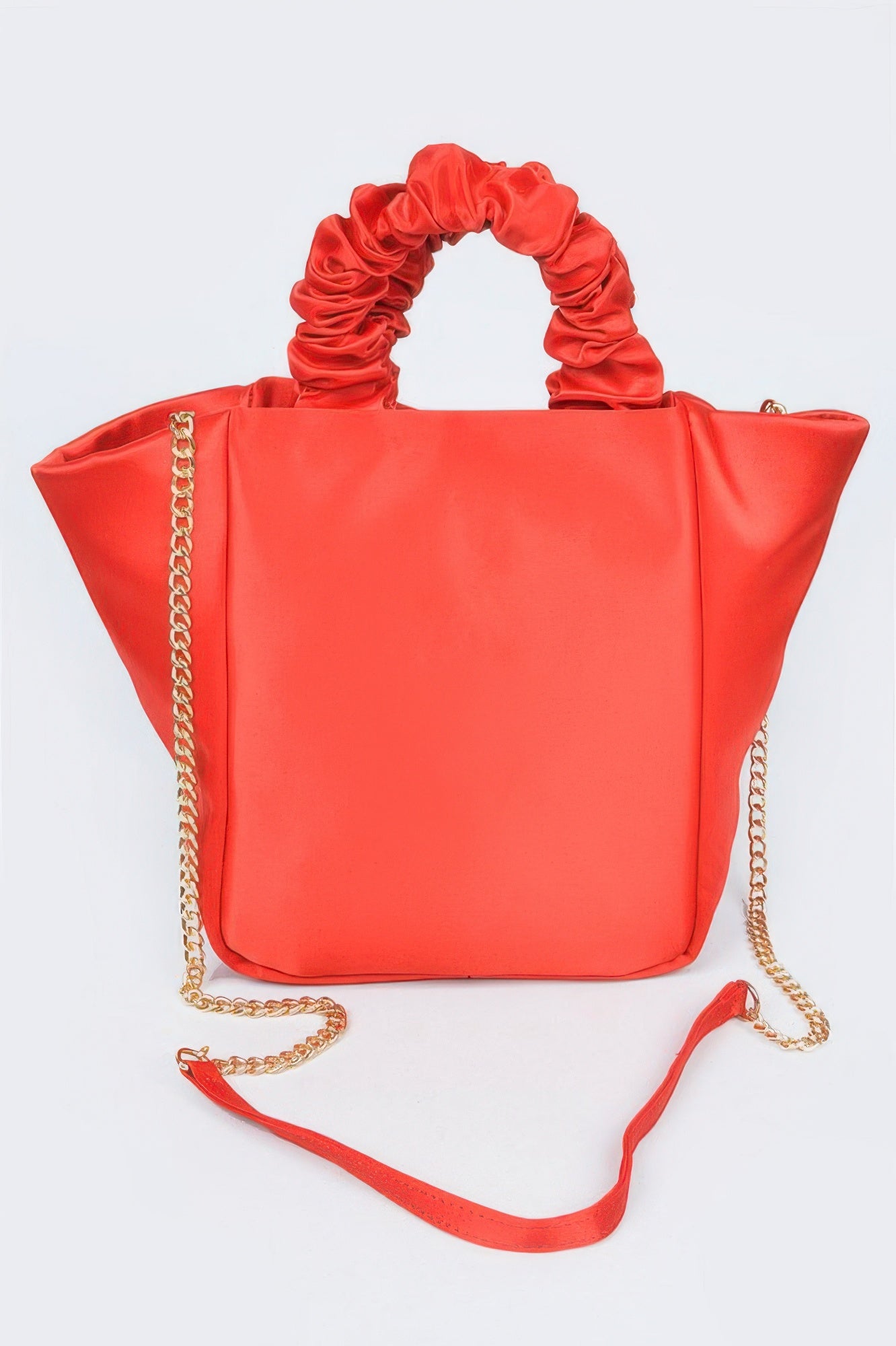 Satin Tote Bag W/chain