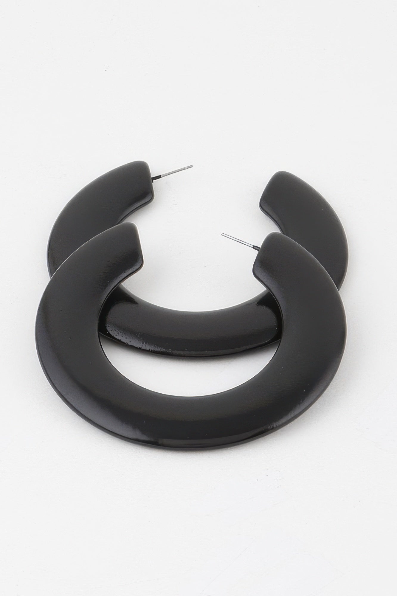 Flat Solid Hoop Earrings