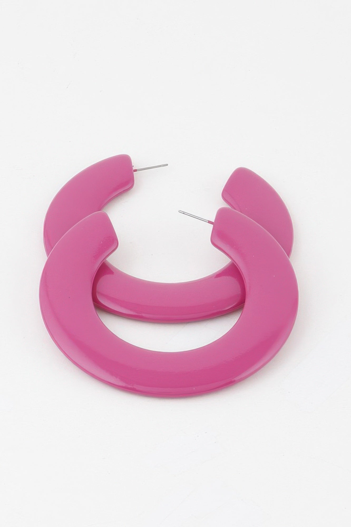 Flat Solid Hoop Earrings