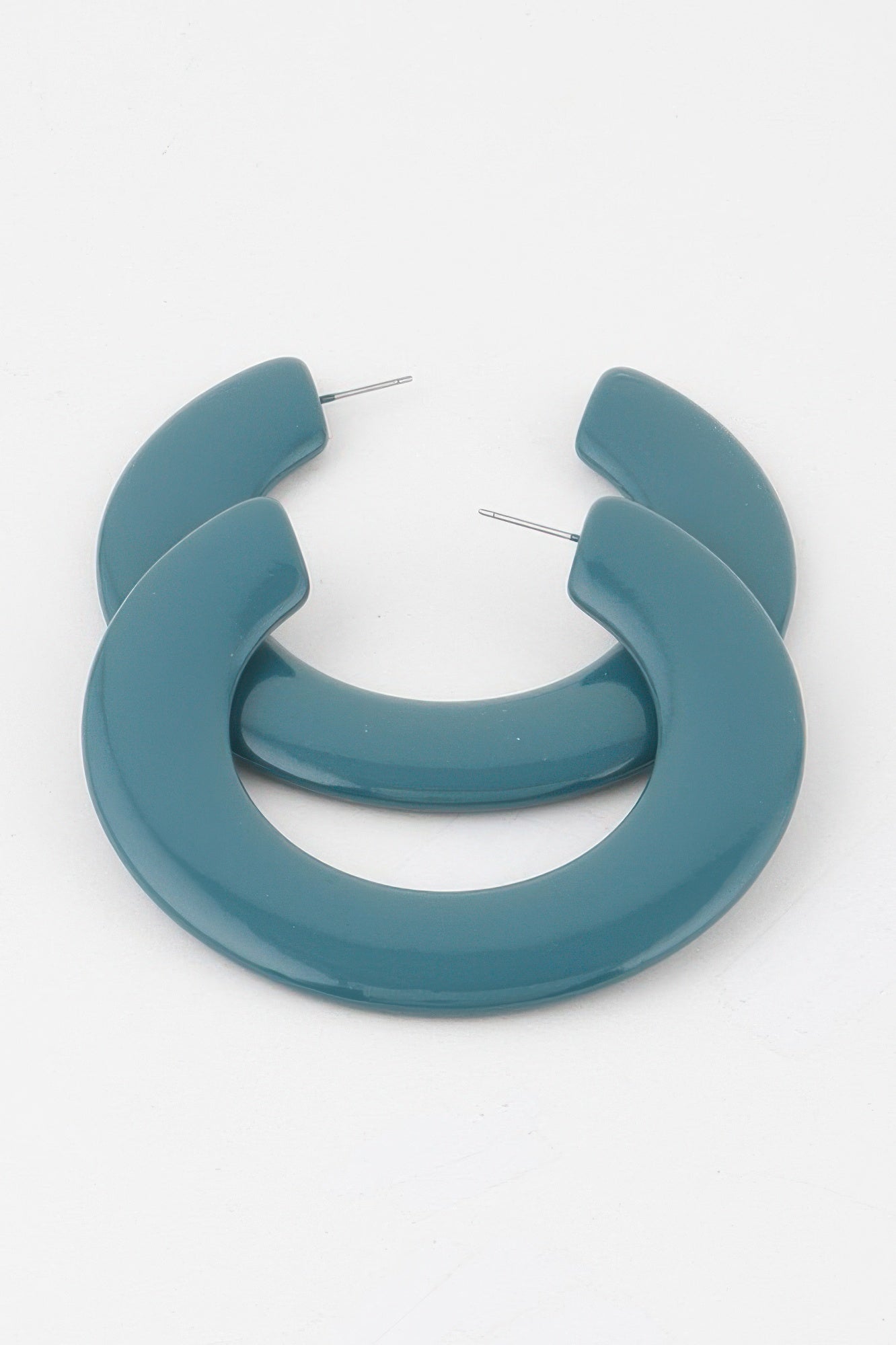 Flat Solid Hoop Earrings