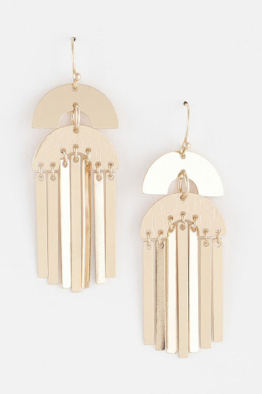 Double Arch Bar Drop Earrings