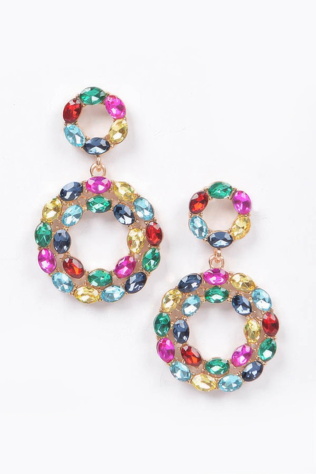 Rhinestone Round Daggle Earring