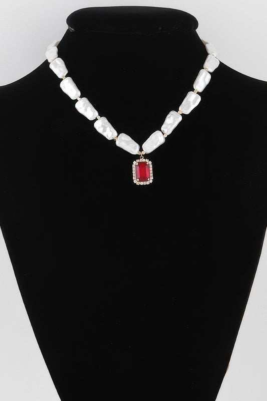 Multi Stone Pendant Necklace