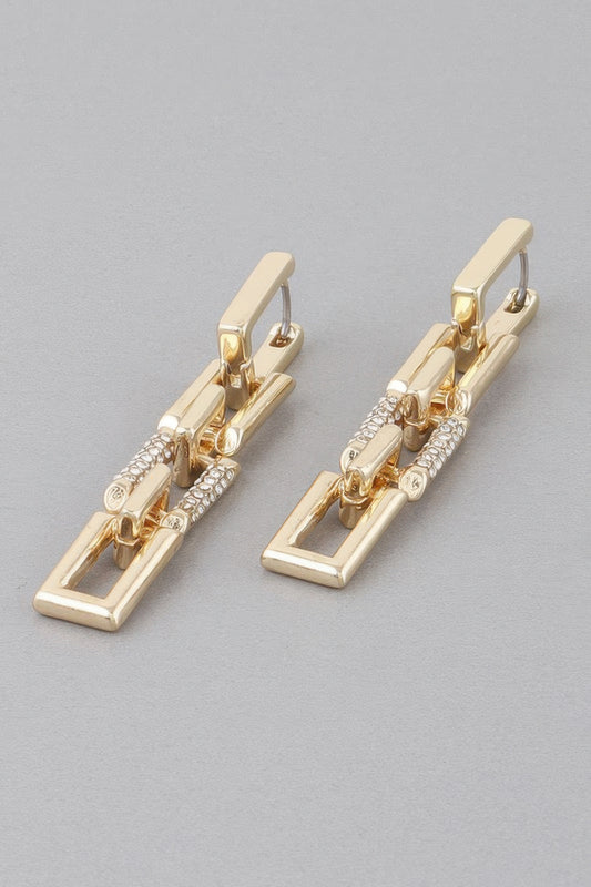 Link Chain Drop Earrings