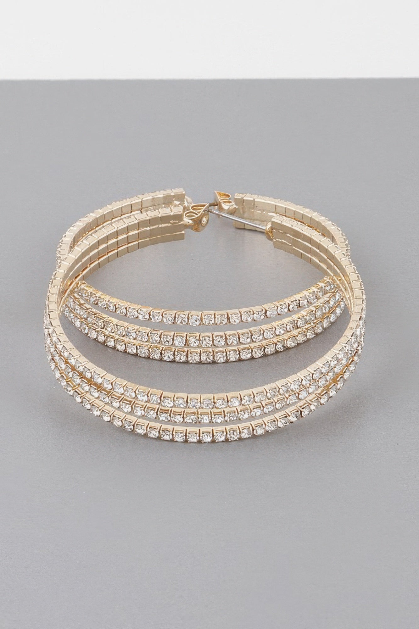 Triple Jewel Hoop Earrings