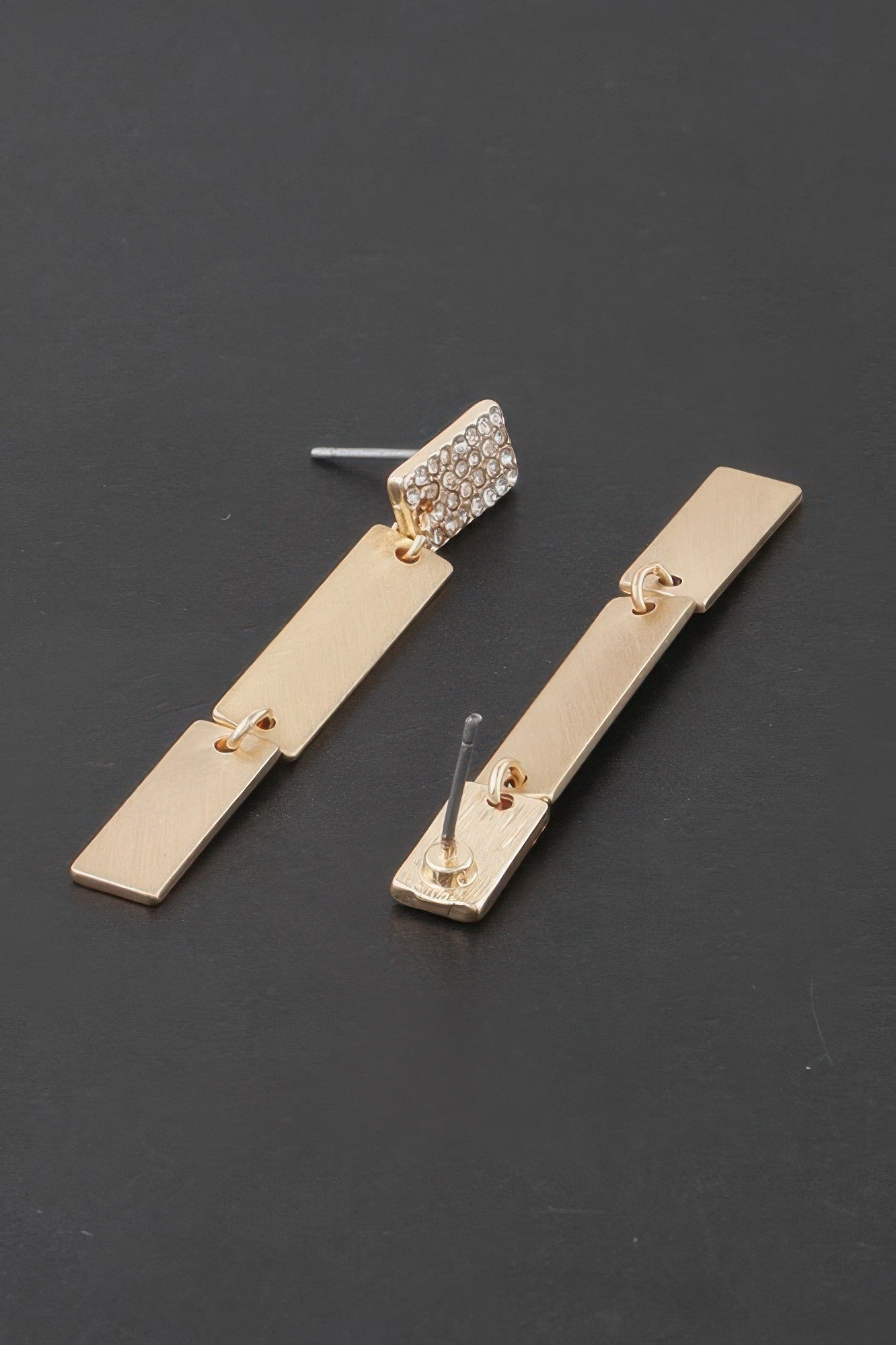 Jeweled Triple Bar Earrings
