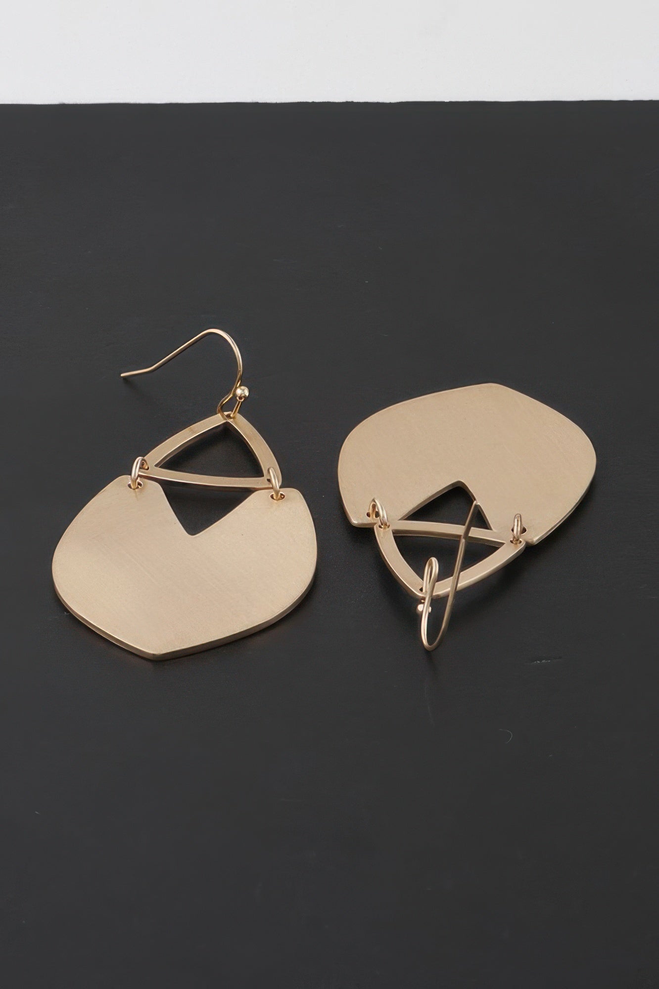 Geometric Fan Drop Earrings