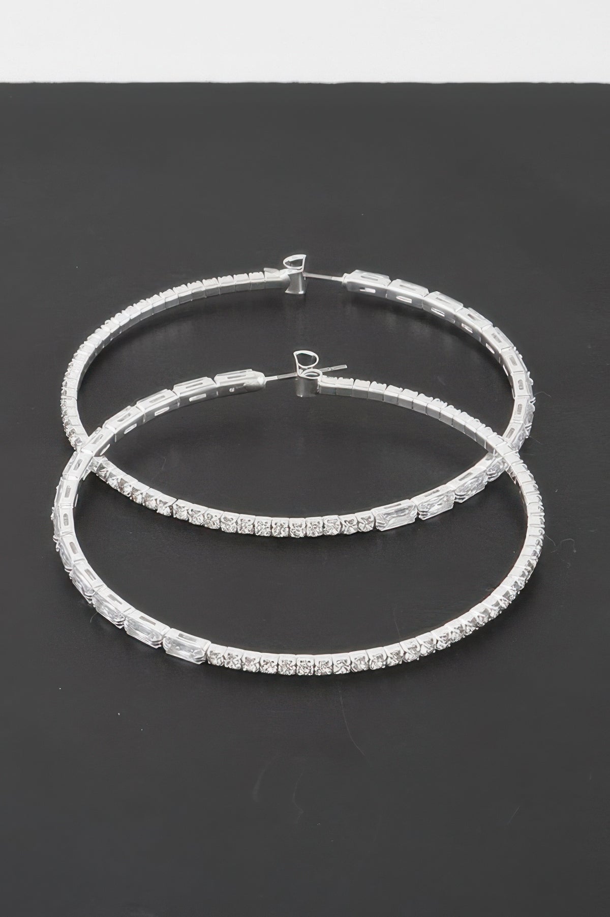 Rhinestone Crystal Hoop Earrings