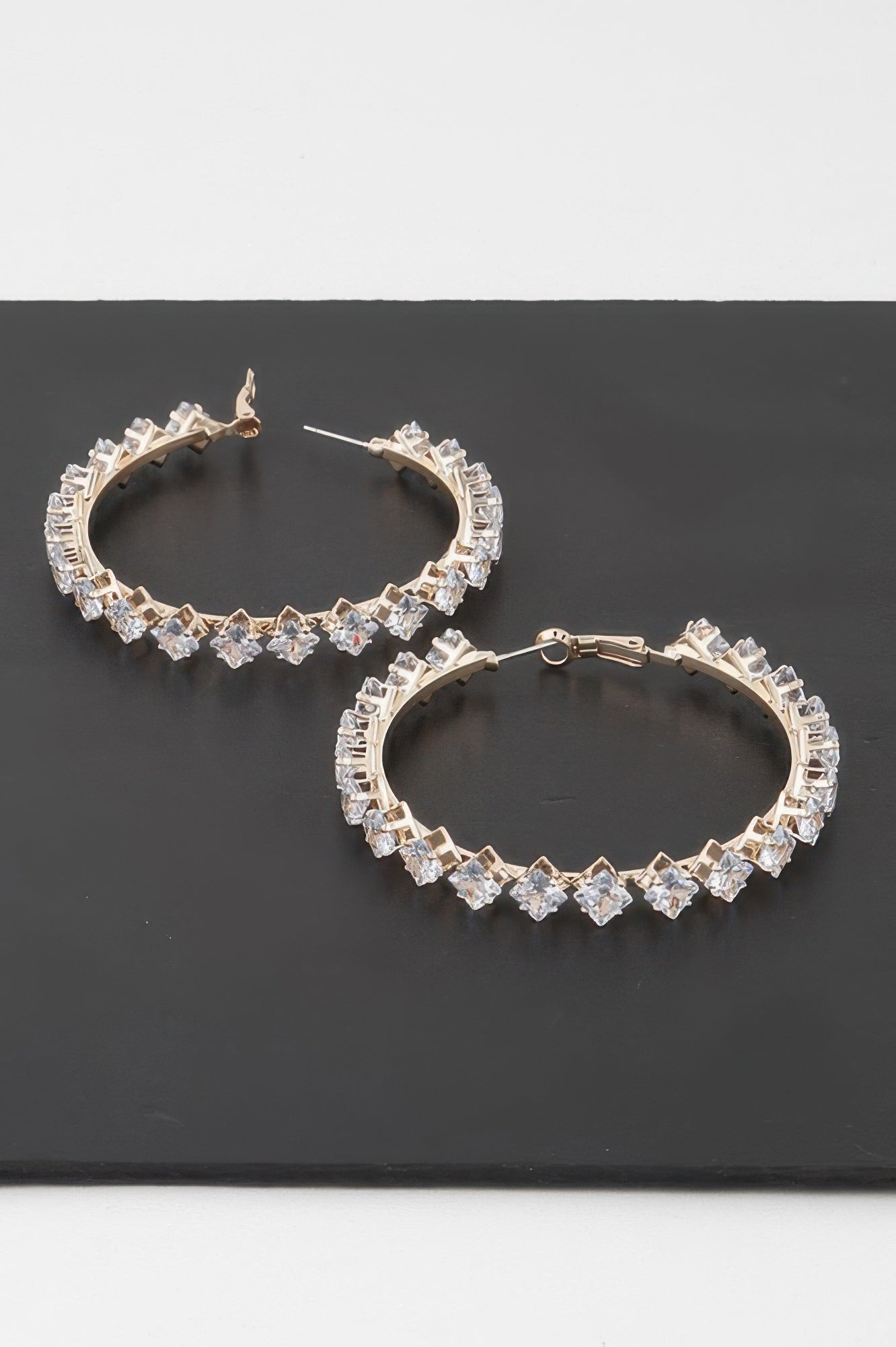 Crystal Star Hoop Earrings