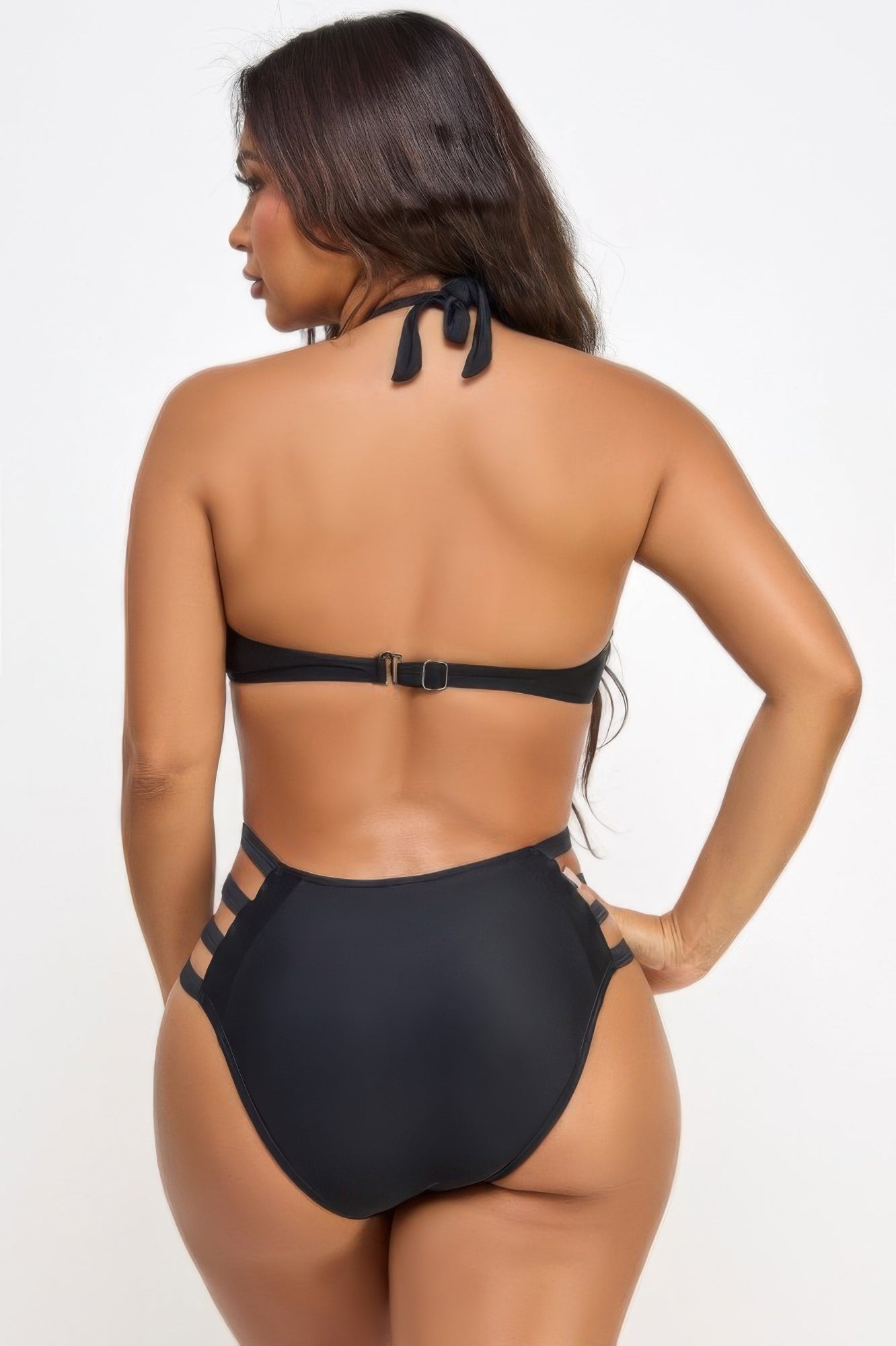 Calista Mesh One-Piece Swimsuit – Strappy Cutout Swimwear for Women - SWIMWEAR & COVERUP