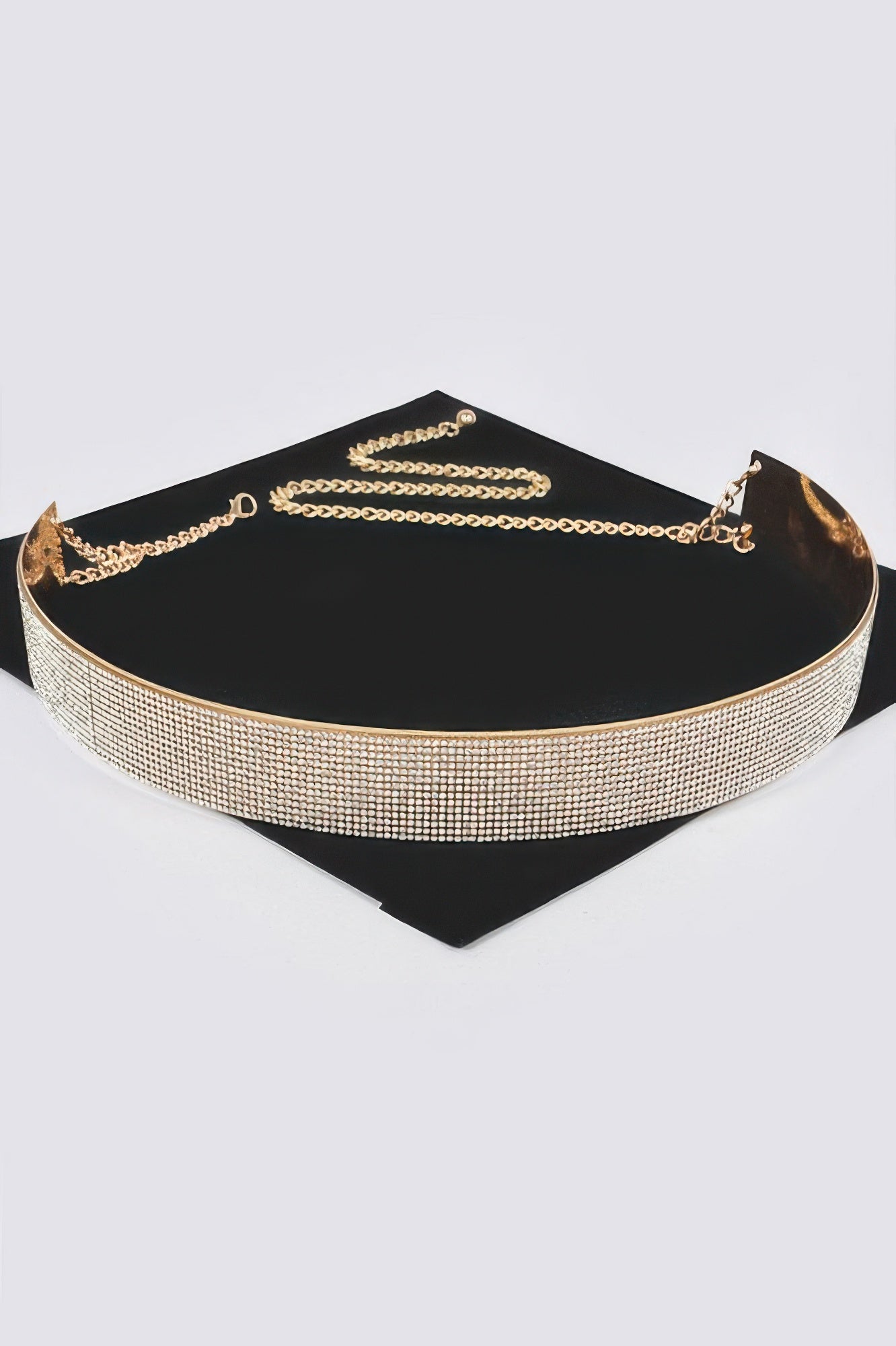 Rhinestone Metal Waist Belt