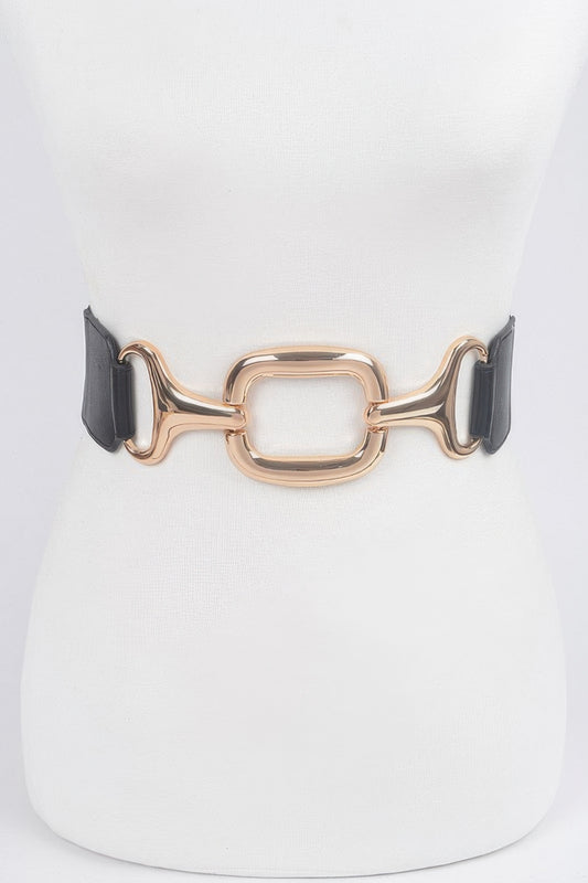 Metal Buckle Stretch Waist Belt