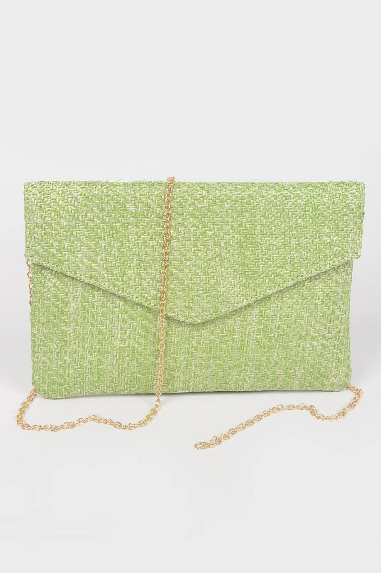 Faux Straw Envelope Clutch