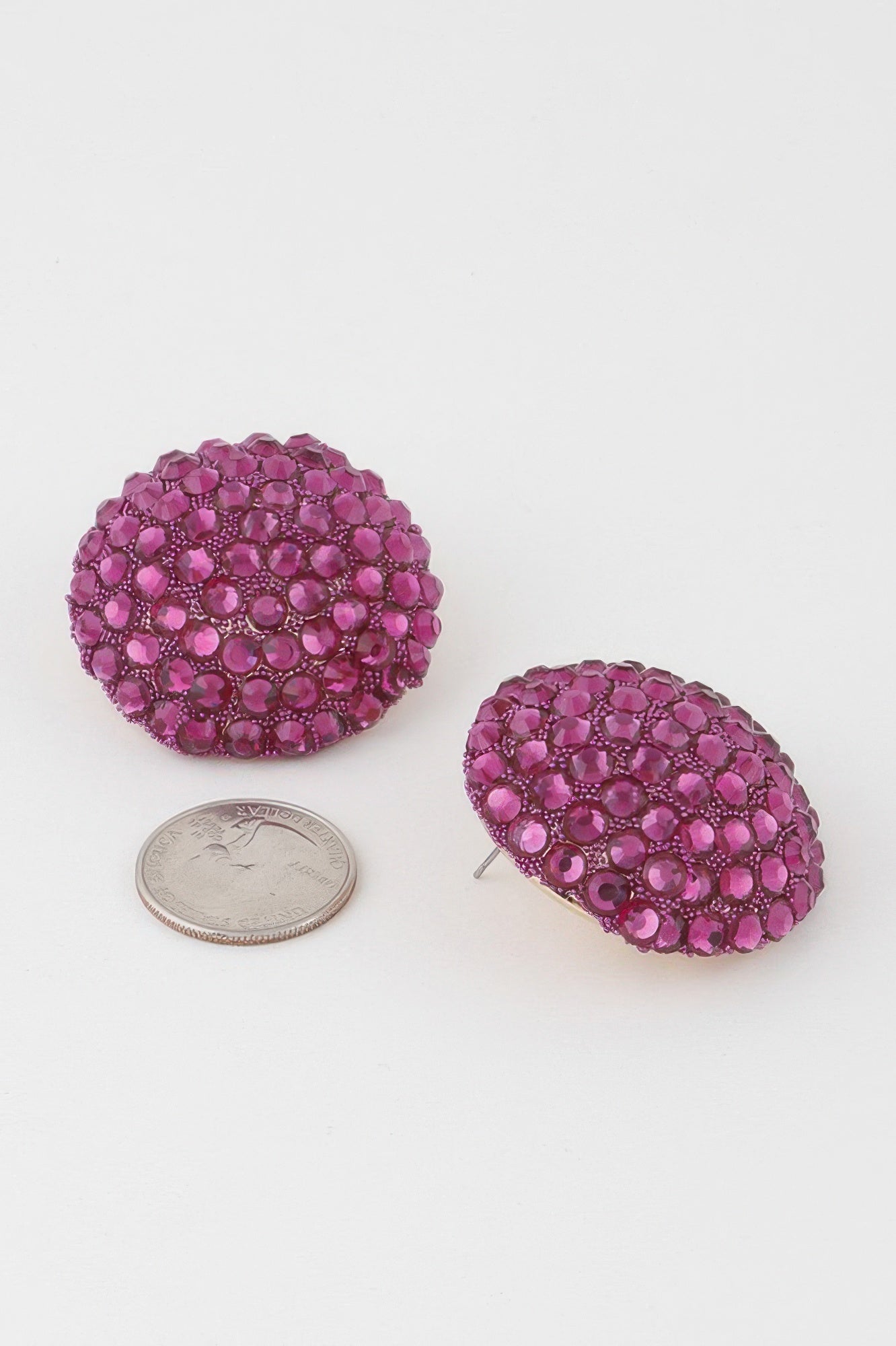Jeweled Dome Stud Earrings