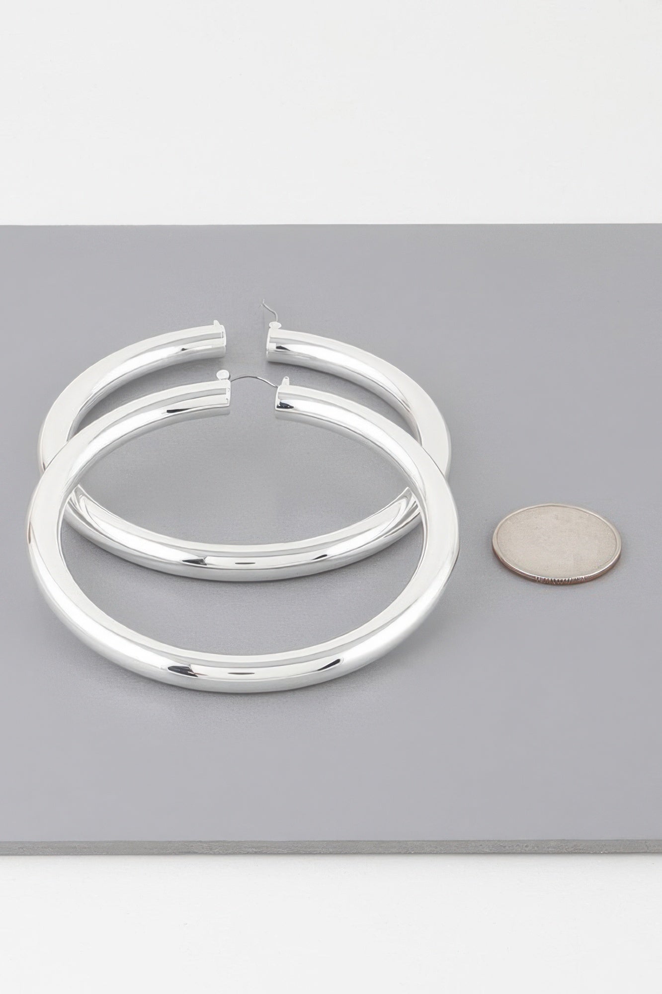 Shiny Hoop Earrings