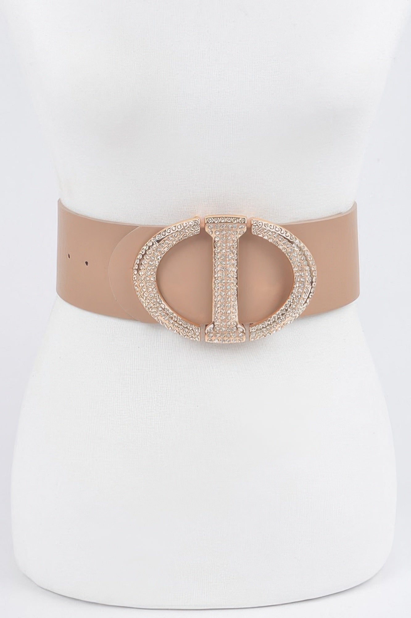Rhinestone Buckle Plus Size Waist Belt