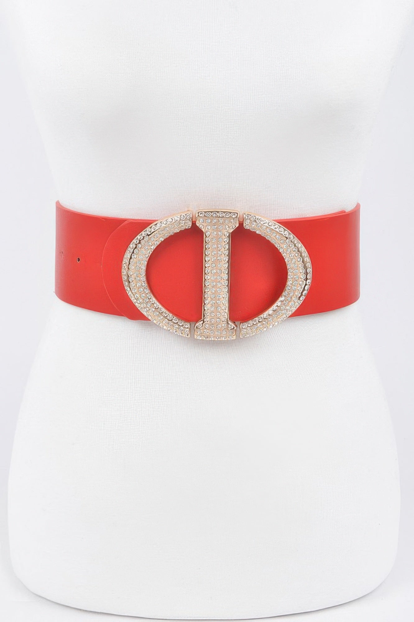 Rhinestone Buckle Waist Belt