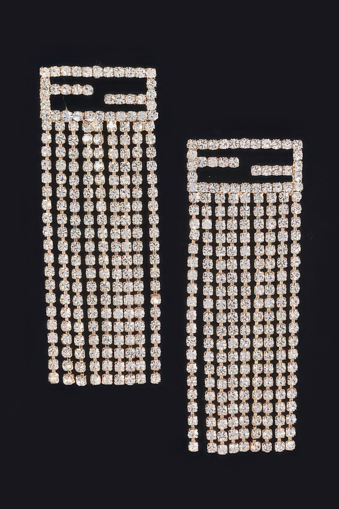 Rhinestone Fringe Earring