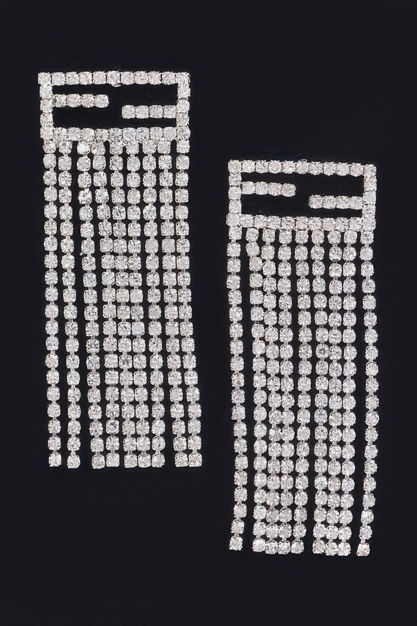 Rhinestone Fringe Earring