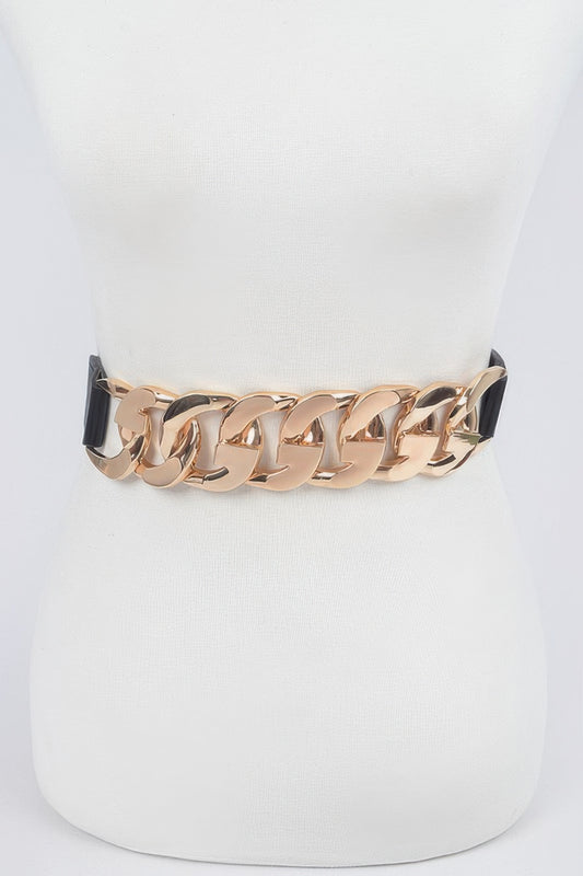 Oversized Chain Plus Size Stretch Belt