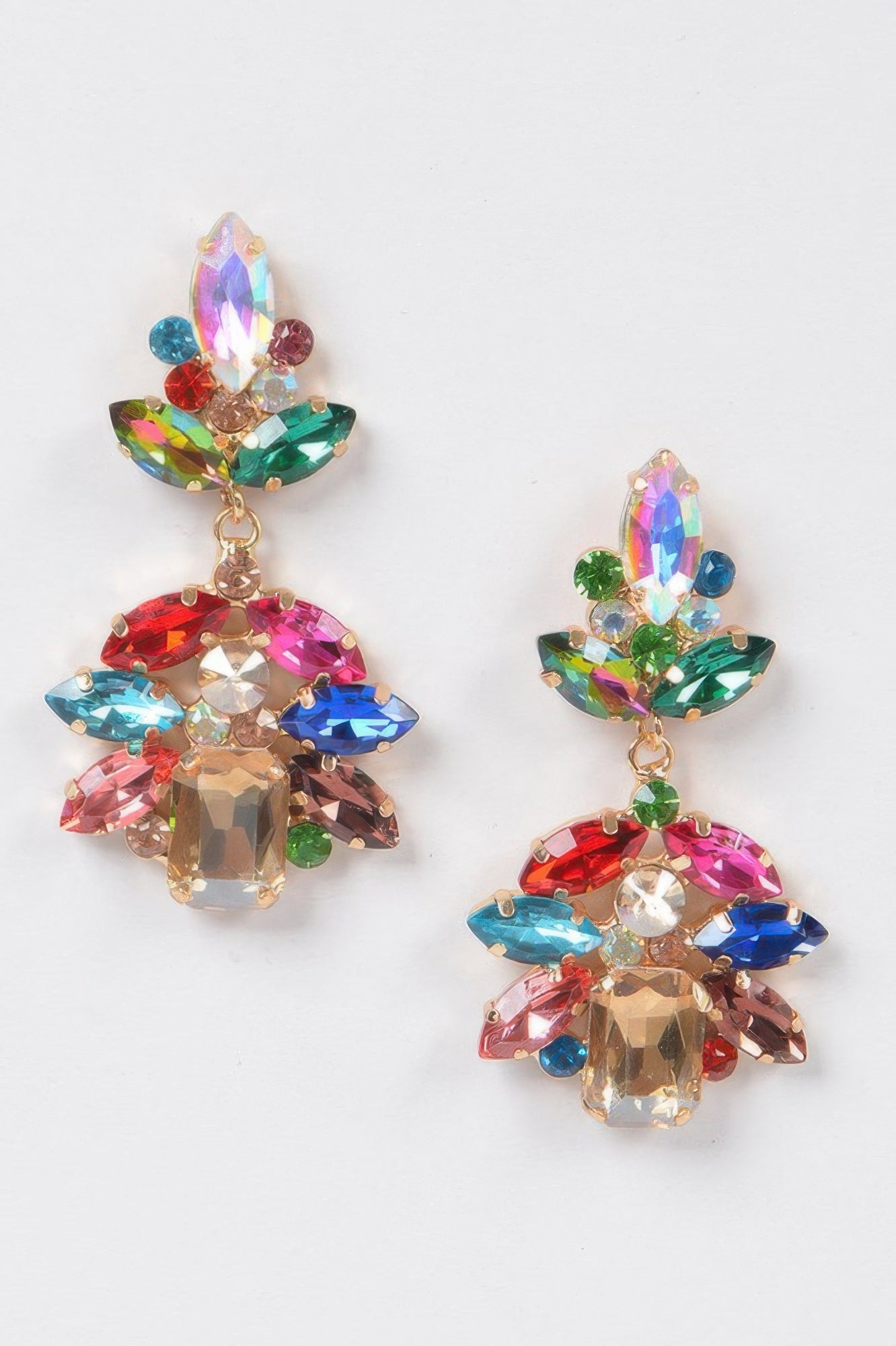 Multi Stone Party Earrings