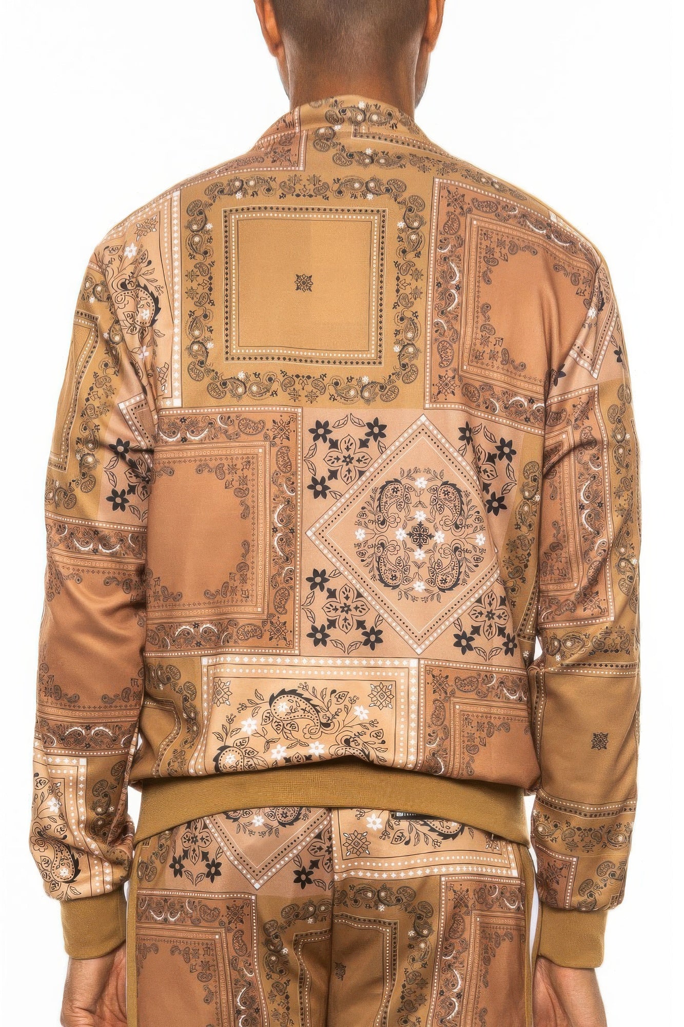 Mens Paisley Bandana Track Jacket - MENS BASIC & ACTIVEWEAR