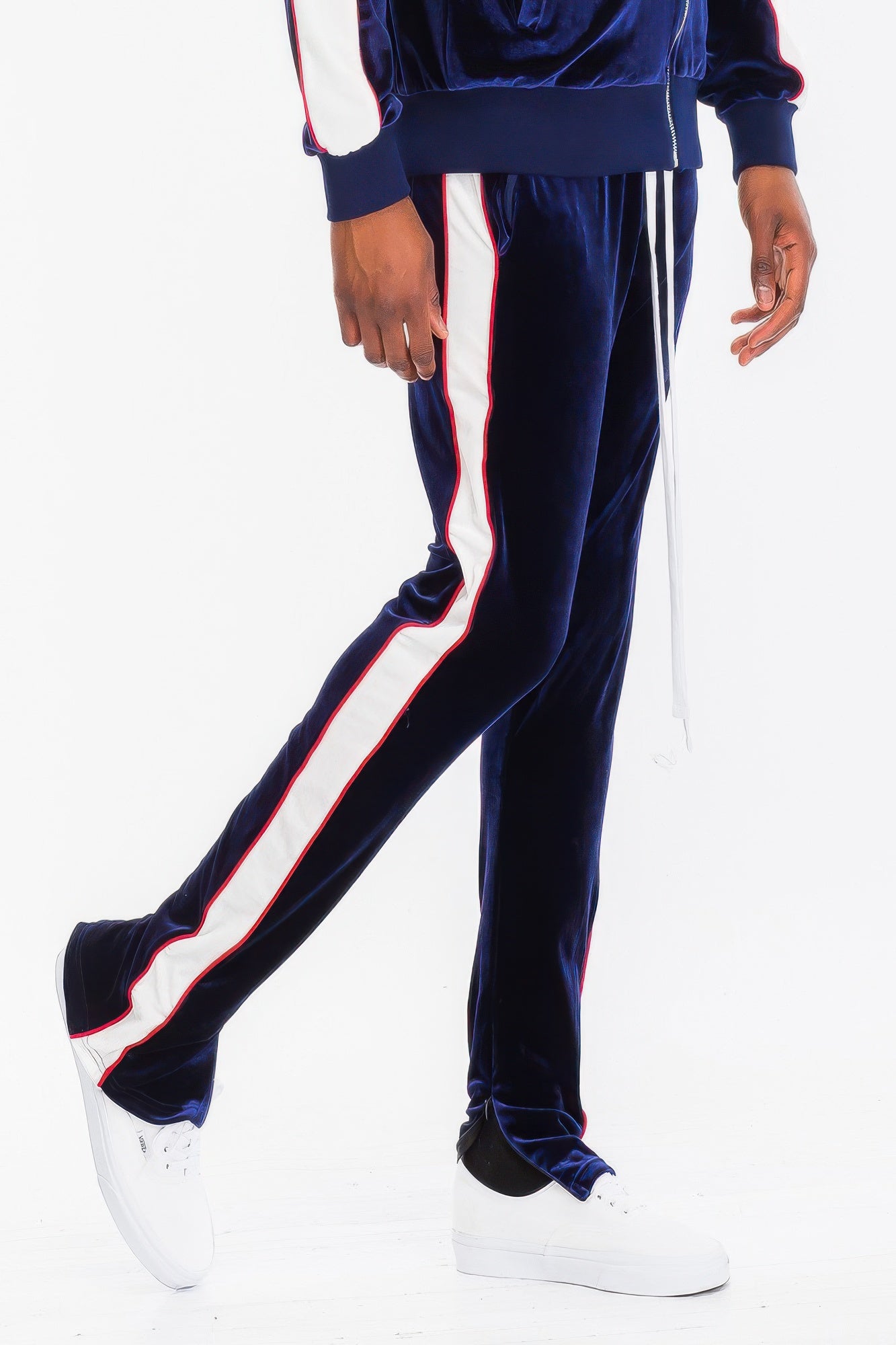 Mens Velour Track Jacket And Track Pant Set - MENS BASIC & ACTIVEWEAR