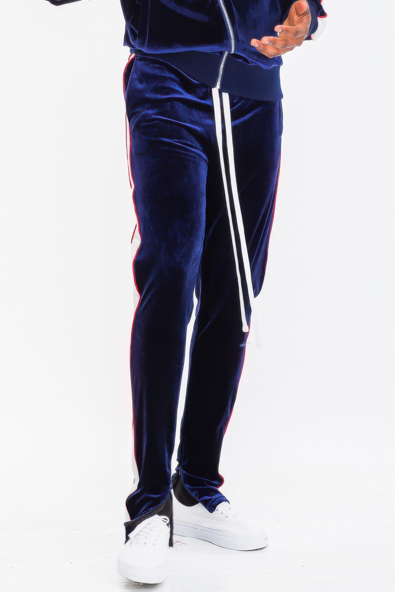 Mens Velour Track Jacket And Track Pant Set - MENS BASIC & ACTIVEWEAR