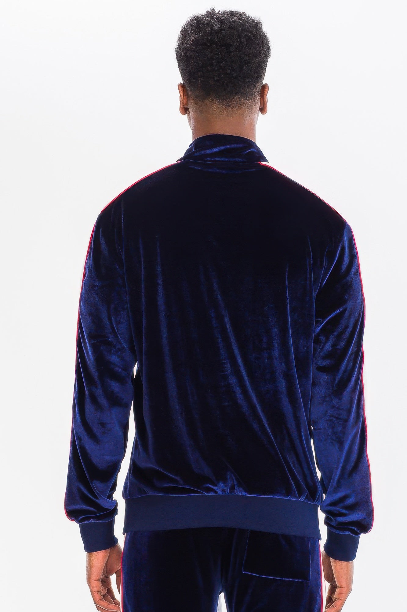 Mens Velour Track Jacket And Track Pant Set - MENS BASIC & ACTIVEWEAR