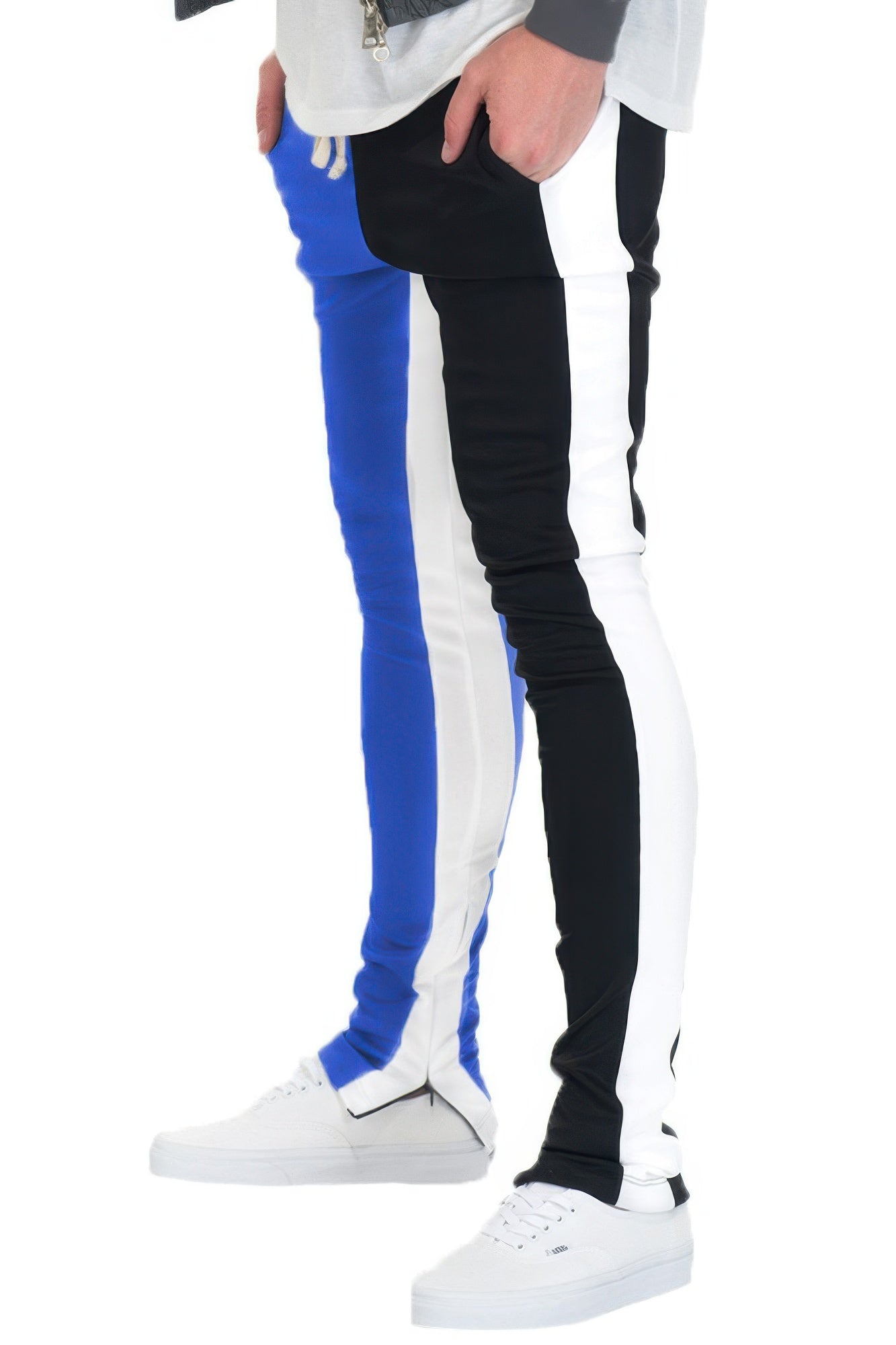Two Tone Color Block Track Pant Jogger - MENS BASIC & ACTIVEWEAR
