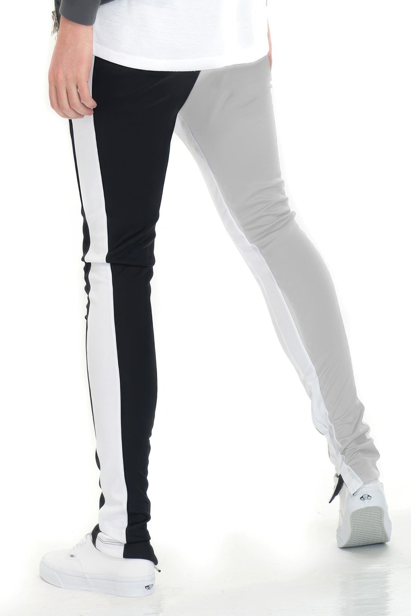 Two Tone Color Block Track Pant Jogger - MENS BASIC & ACTIVEWEAR