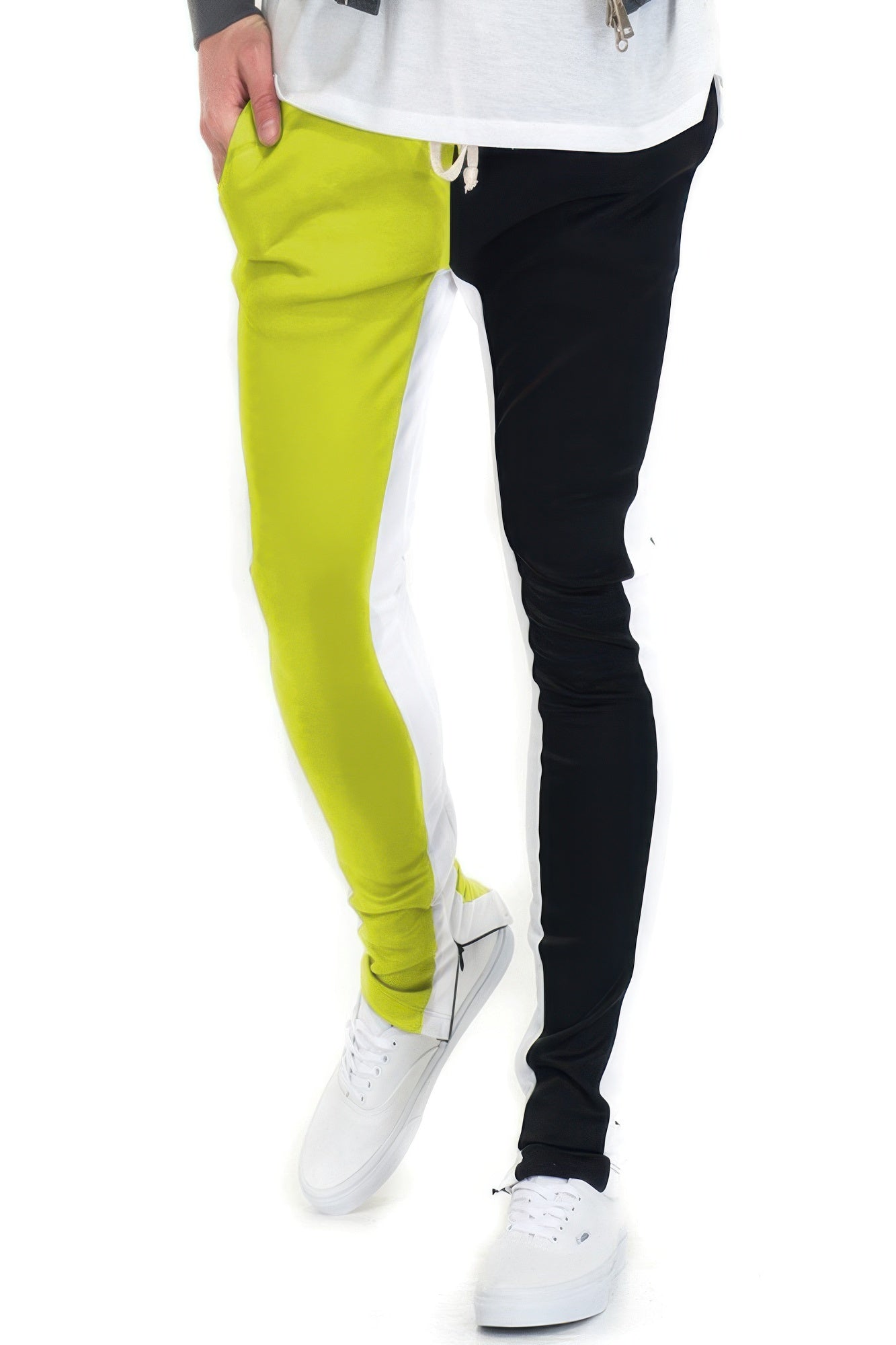 Two Tone Color Block Track Pant Jogger - MENS BASIC & ACTIVEWEAR