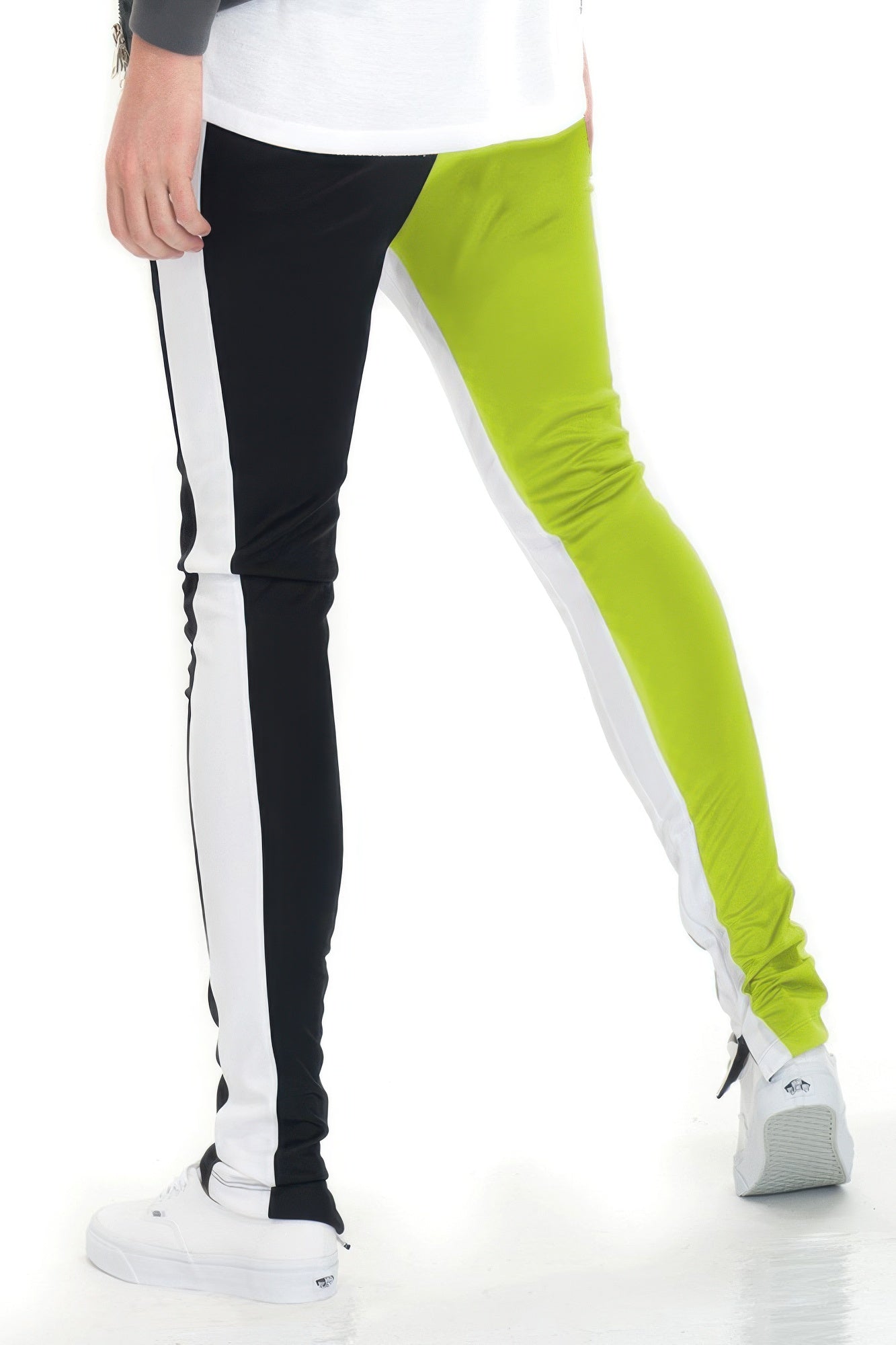 Two Tone Color Block Track Pant Jogger - MENS BASIC & ACTIVEWEAR