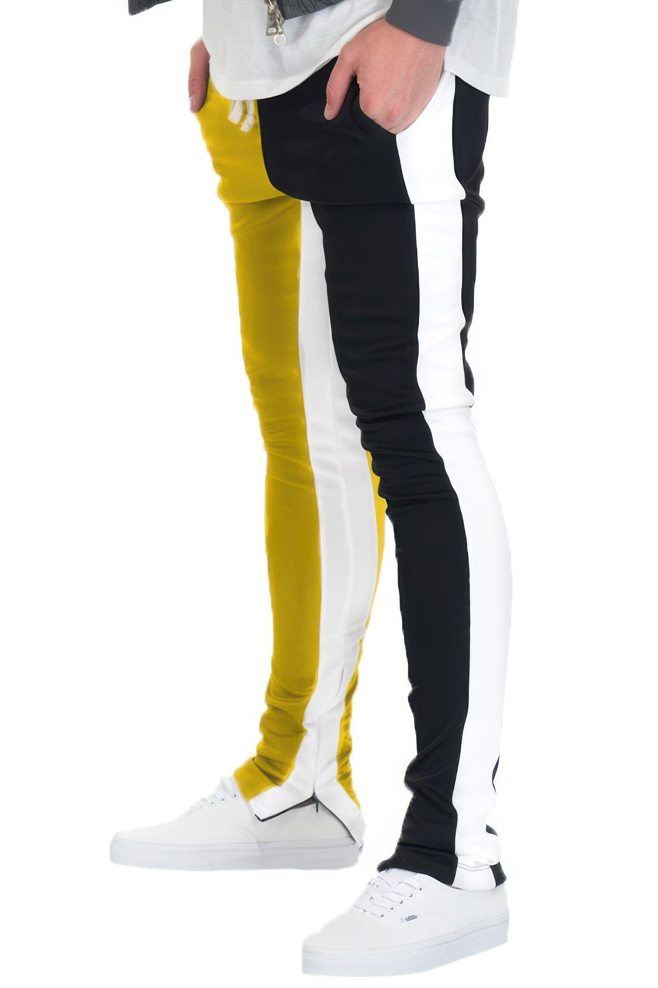 Two Tone Color Block Track Pant Jogger - MENS BASIC & ACTIVEWEAR