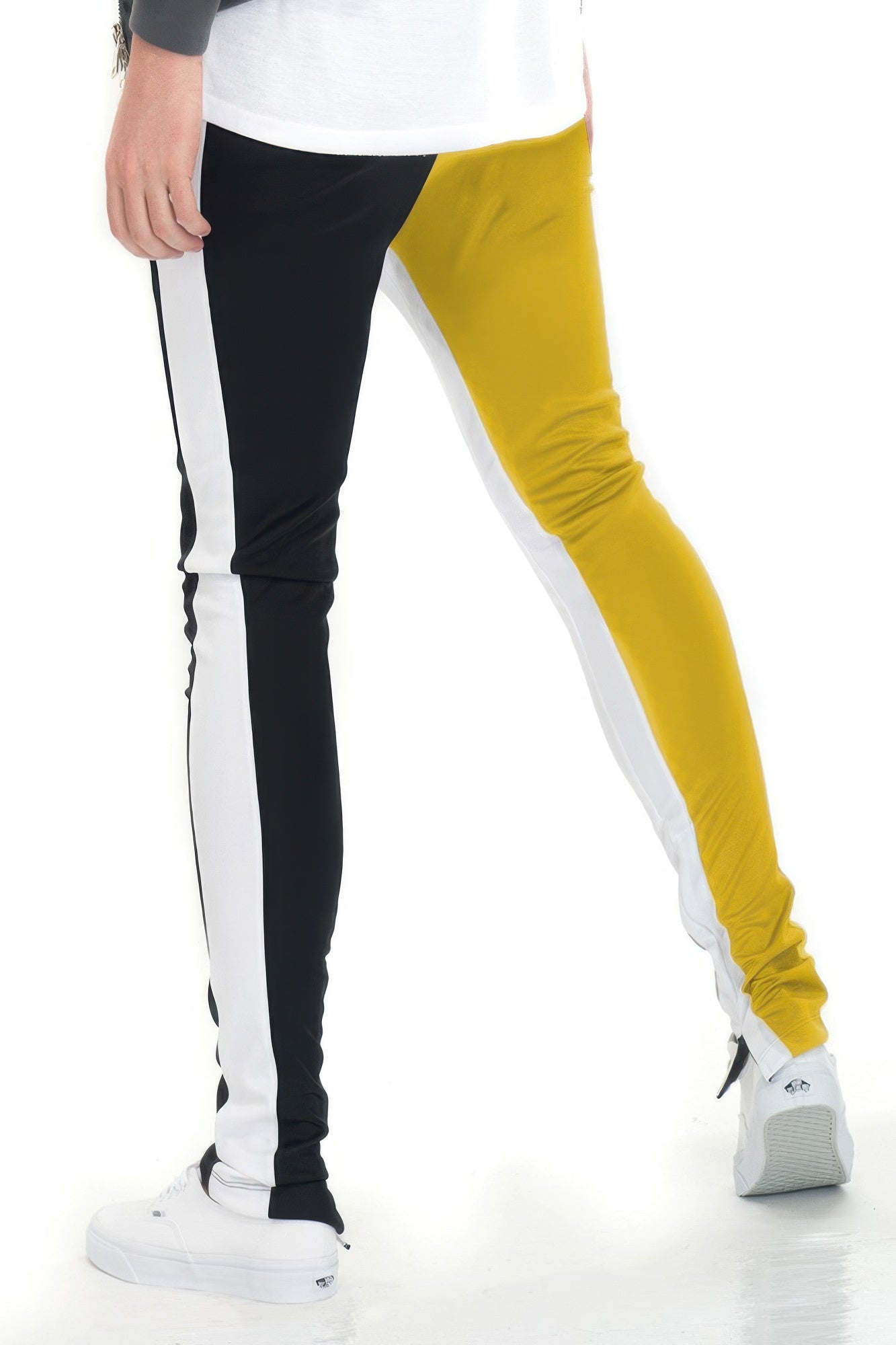 Two Tone Color Block Track Pant Jogger - MENS BASIC & ACTIVEWEAR