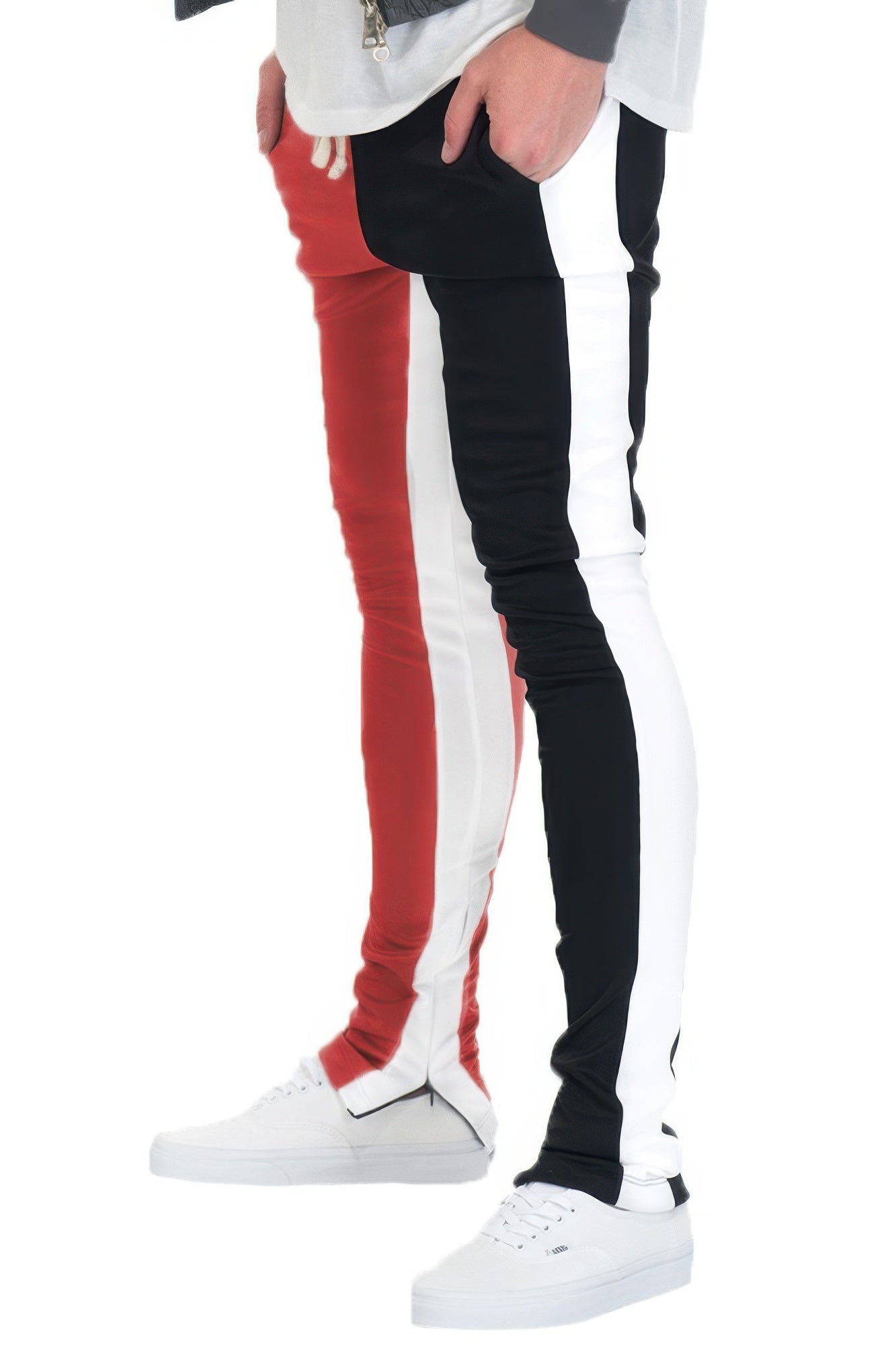 Two Tone Color Block Track Pant Jogger - MENS BASIC & ACTIVEWEAR