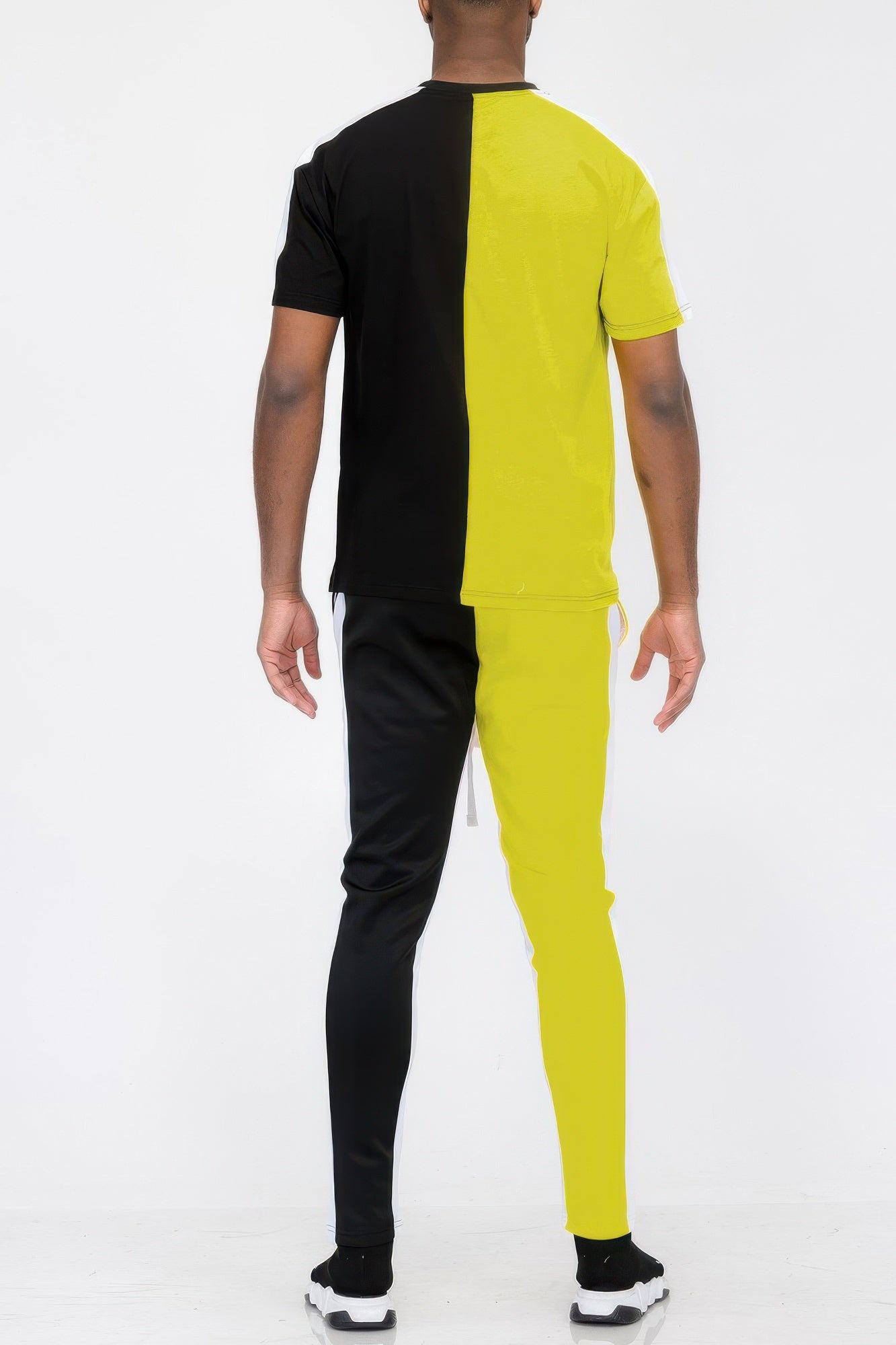 Two Tone Color Block Track Pant Jogger - MENS BASIC & ACTIVEWEAR