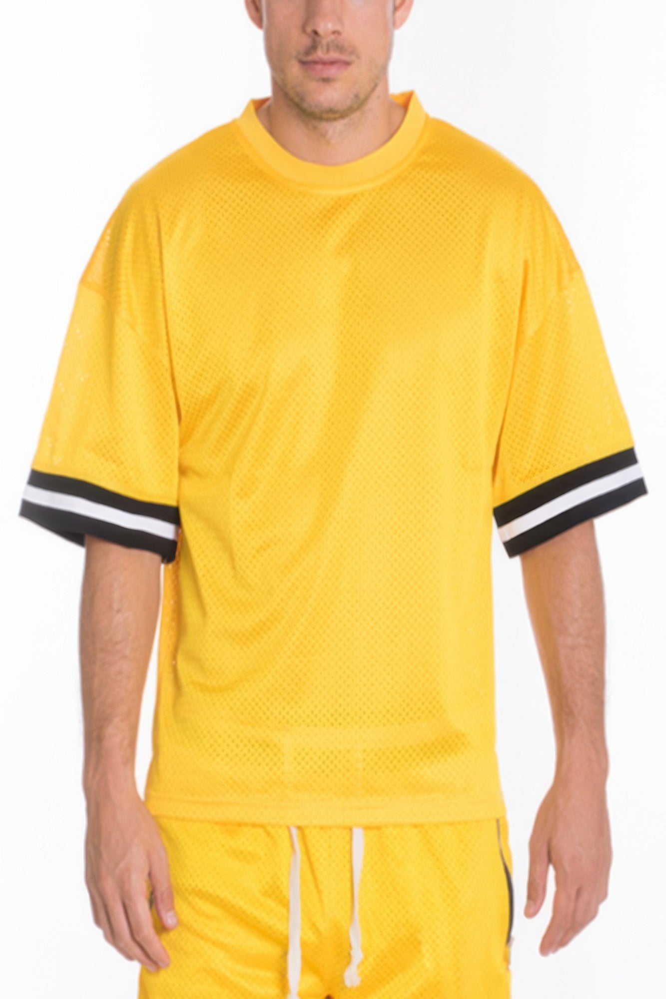 Mesh Sleeve Tape Athletic Tshirt - MENS BASIC & ACTIVEWEAR