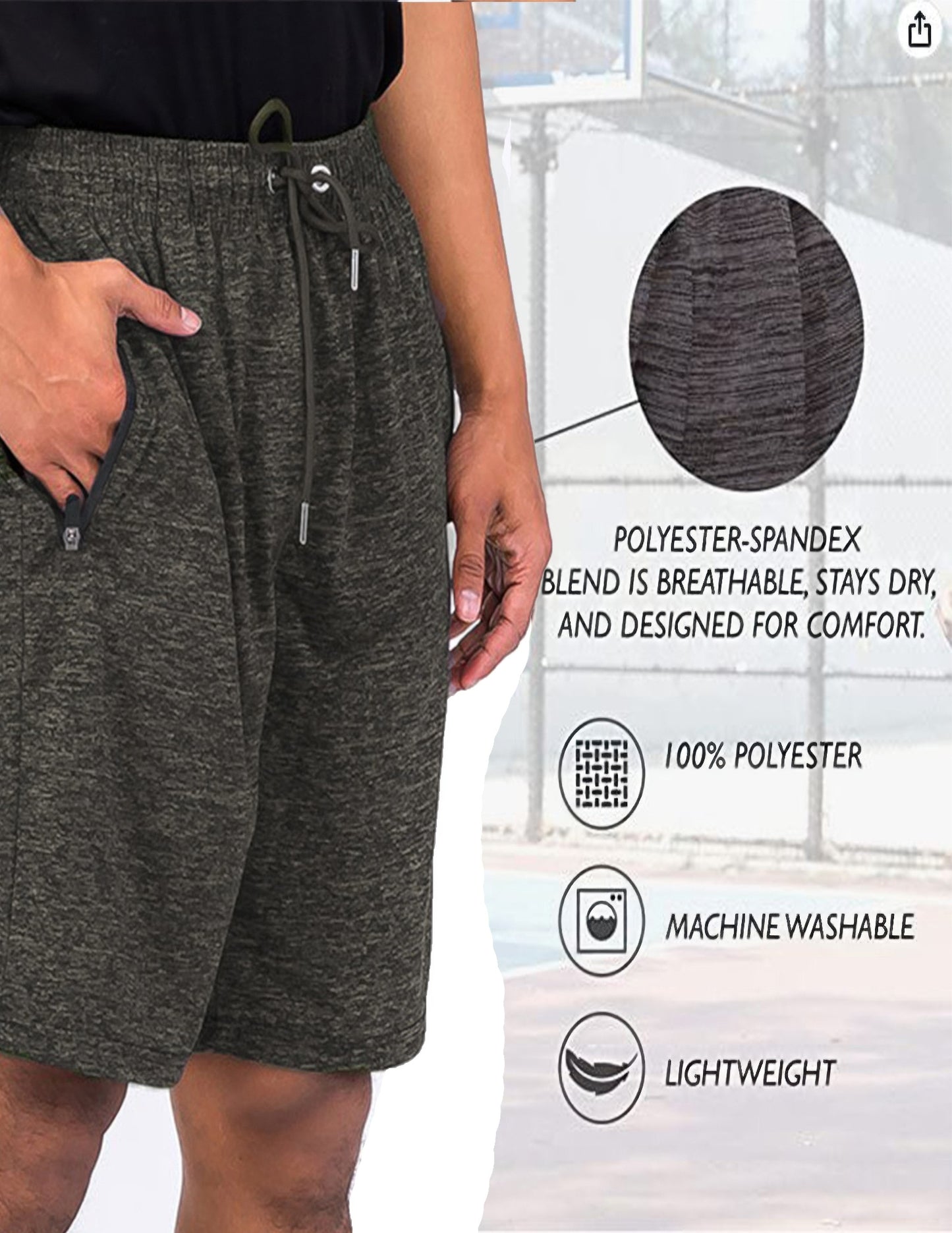 Light Weight Active Running Shorts - MENS BASIC & ACTIVEWEAR