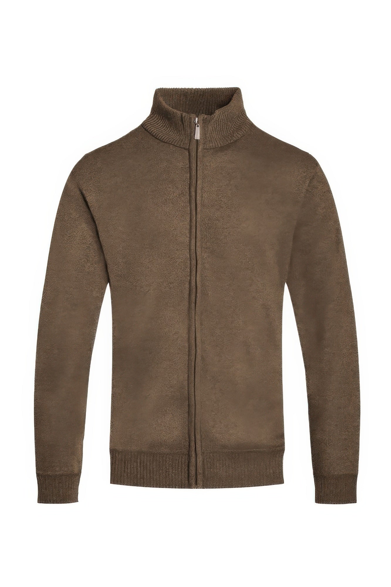 Mens Solid Full Zip Sweater - MENS BASIC & ACTIVEWEAR