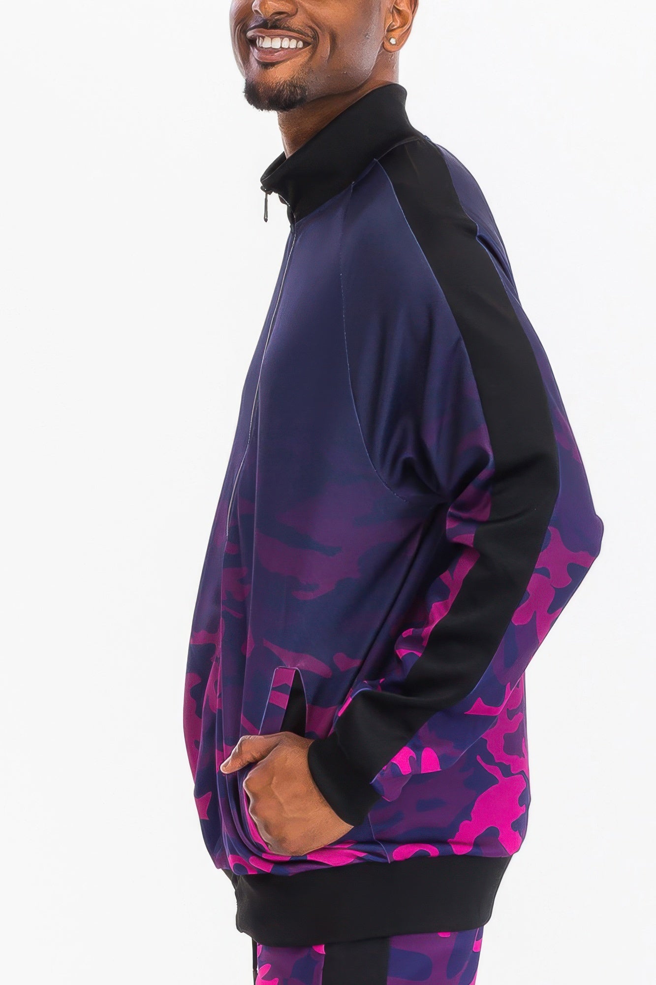 Mens Camo Ombre Track Jacket - MENS BASIC & ACTIVEWEAR