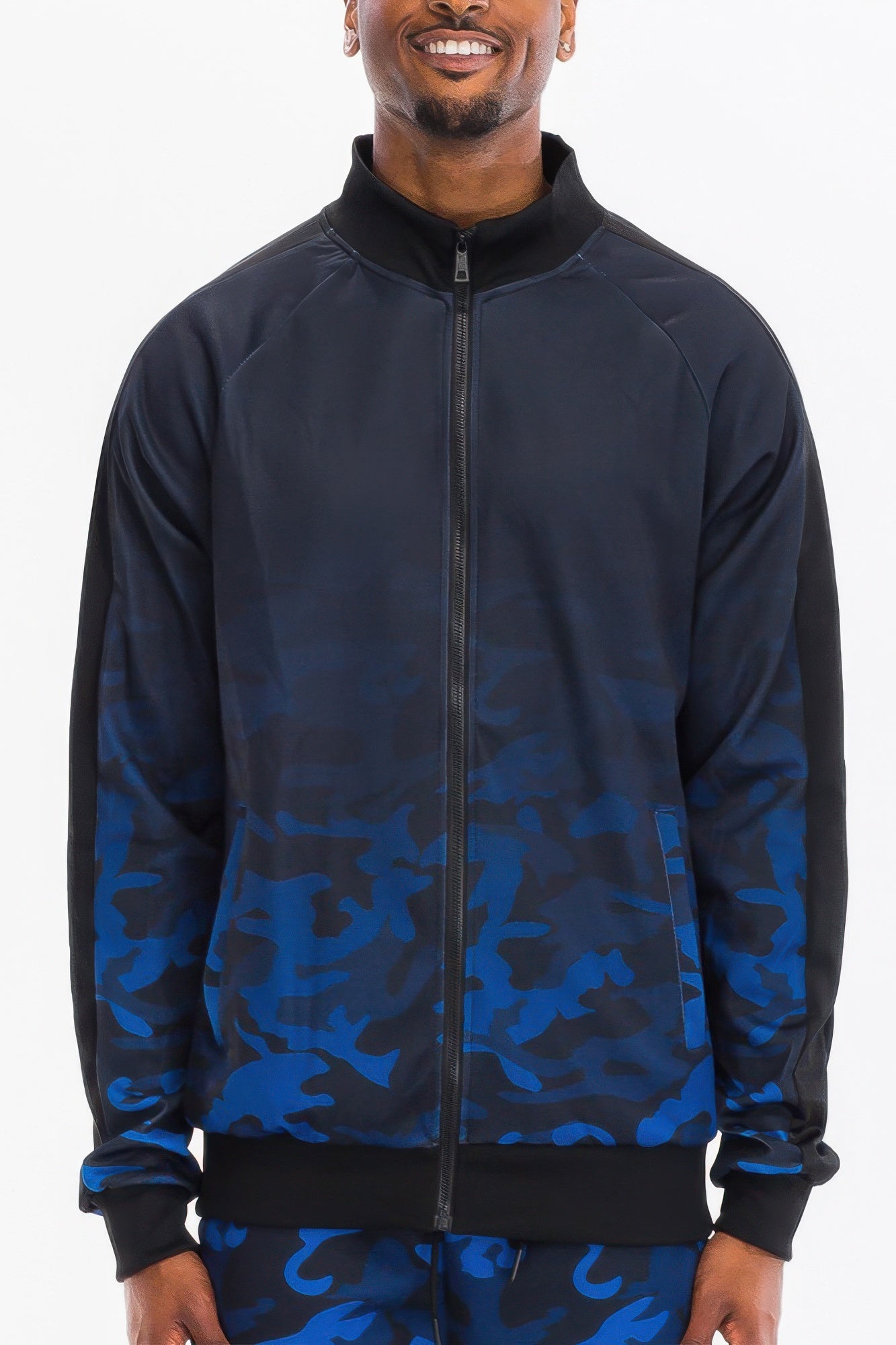 Mens Camo Ombre Track Jacket - MENS BASIC & ACTIVEWEAR