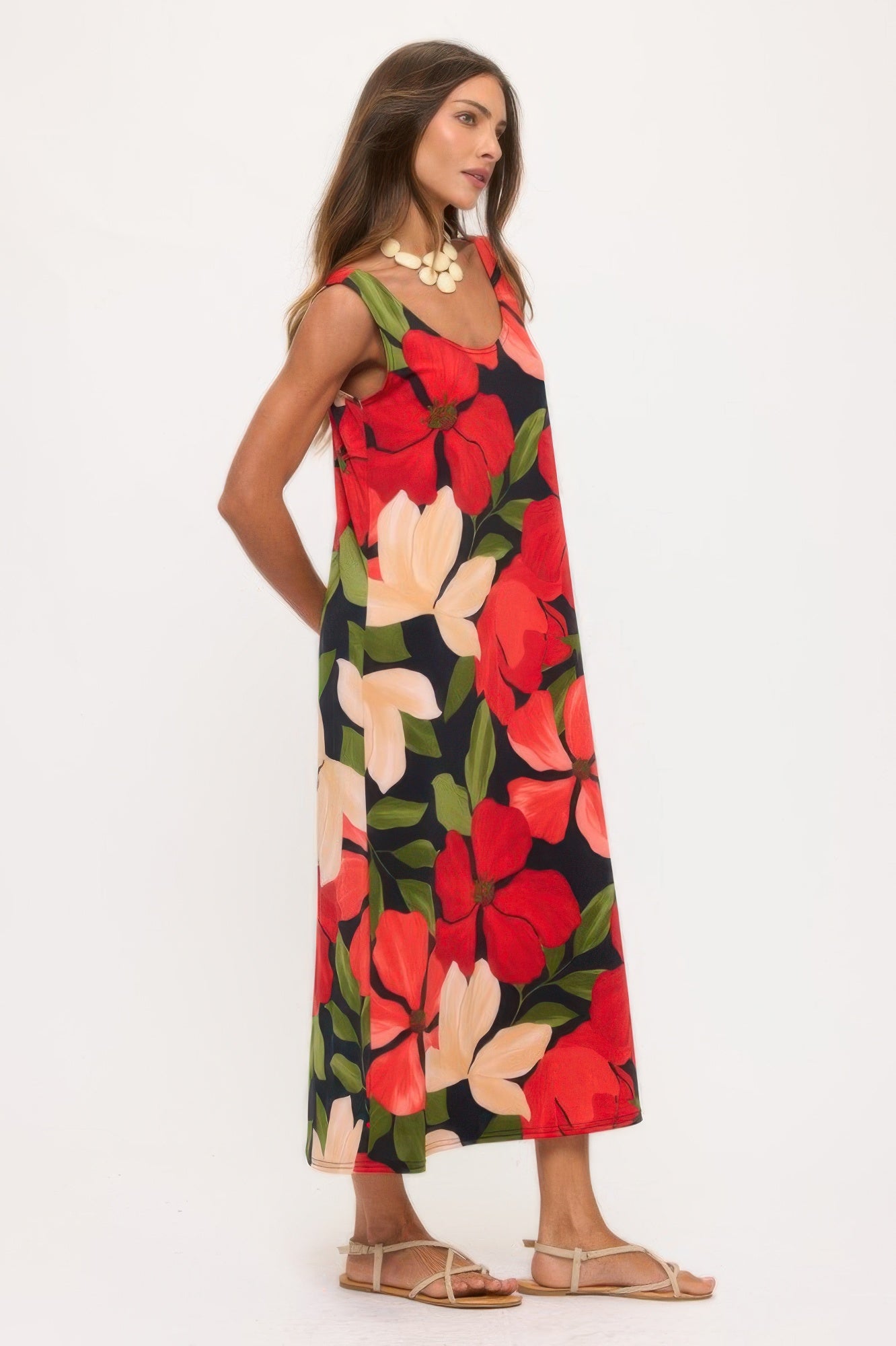 Print Bns Tank Long Dress