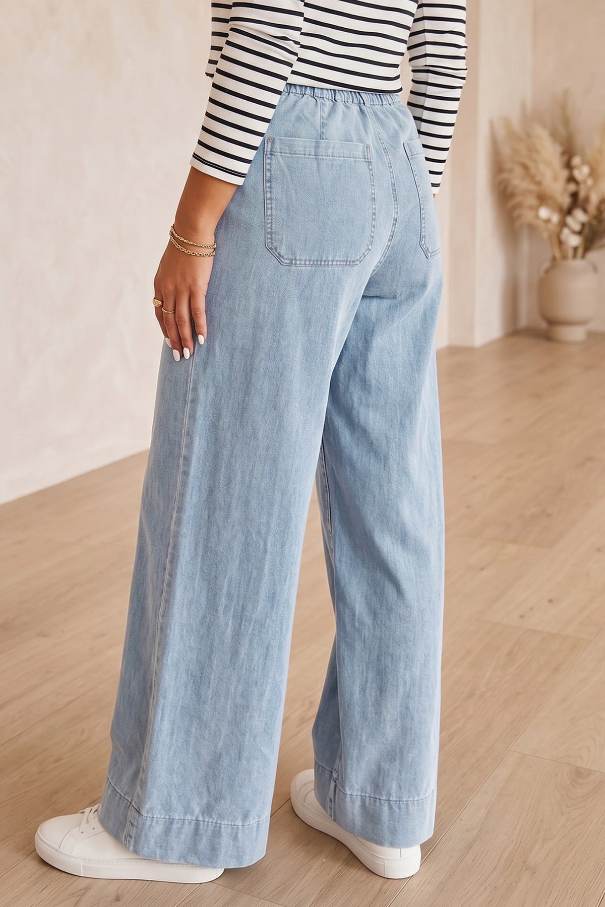 Beau Blue Solid Full-Length Regular Pocket Wholesale Denim Jeans
